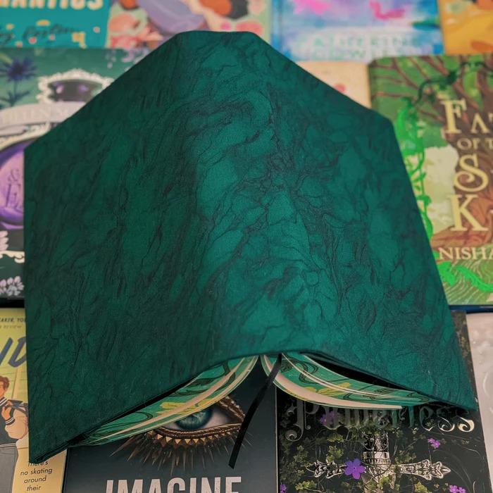 Emerald Green Large Dust Jacket  by Charlie and Fox at Abbey's Bookshop, 