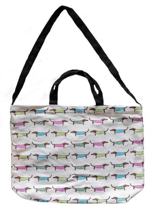 Sausage Dogs (Cotton Tote Bag)  by AllGifts at Abbey's Bookshop, 