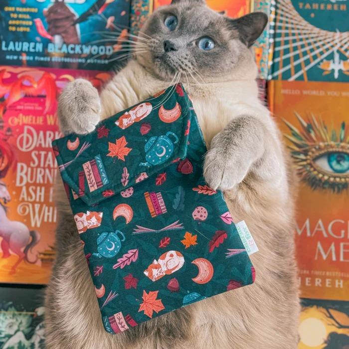 Cozy Reads in Forest XL Book Sleeve  by Charlie and Fox at Abbey's Bookshop, 