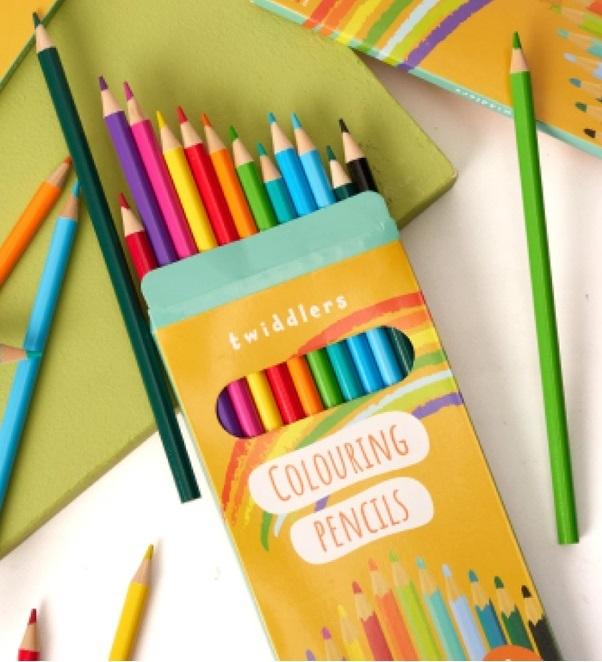 12 Pack Colouring Pencils (17.5cm Length)  by Christmas Arts and Crafts at Abbey's Bookshop, 