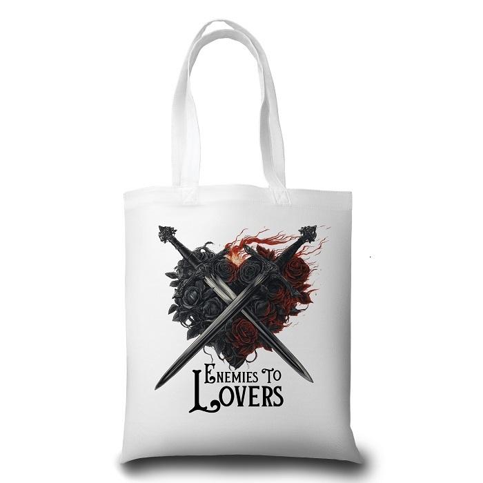 Enemies To Lovers Tote Bag  by Artico at Abbey's Bookshop, 