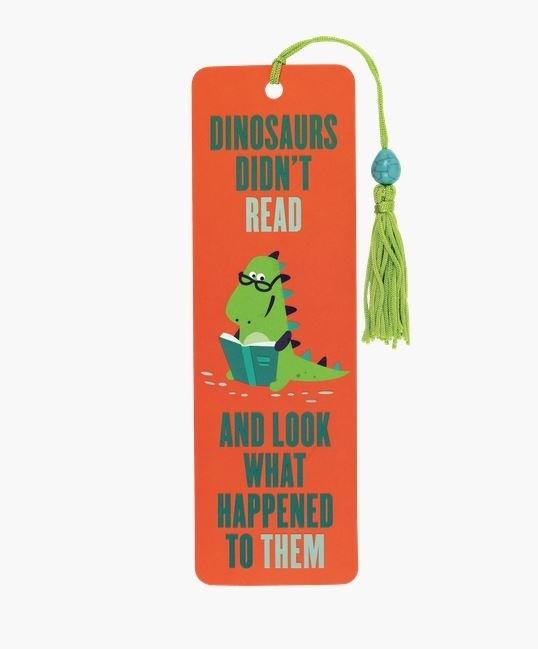 Dinosaurs Didnt Read (Beaded Bookmark)  by Peter Pauper Press at Abbey's Bookshop, 