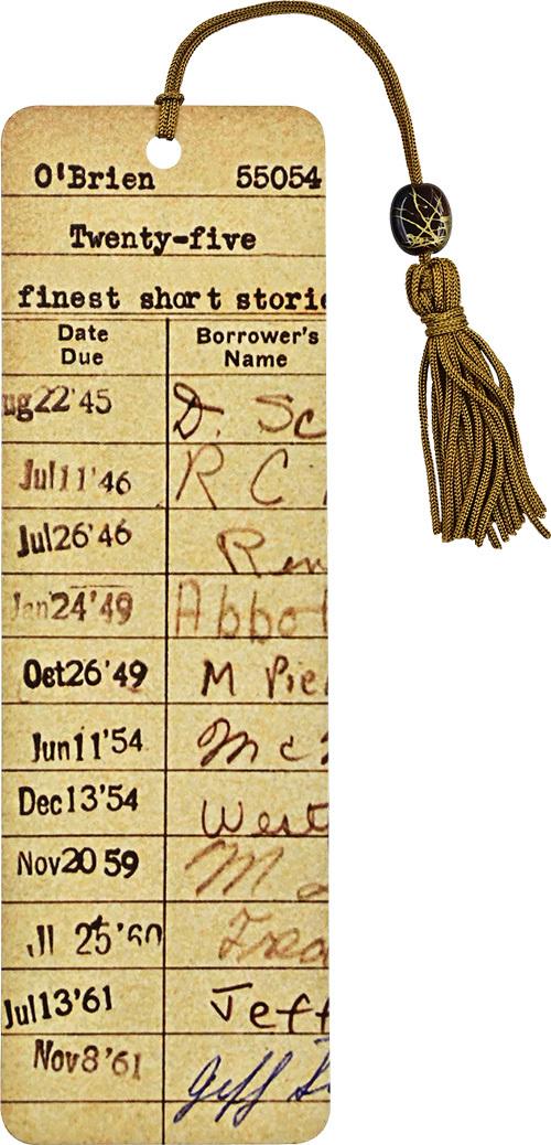 Vintage Library Card (Beaded Bookmark)