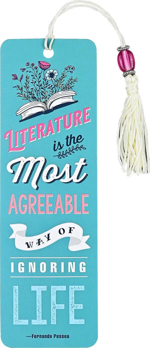 Literature is the Most Agreeable (Beaded Bookmark)