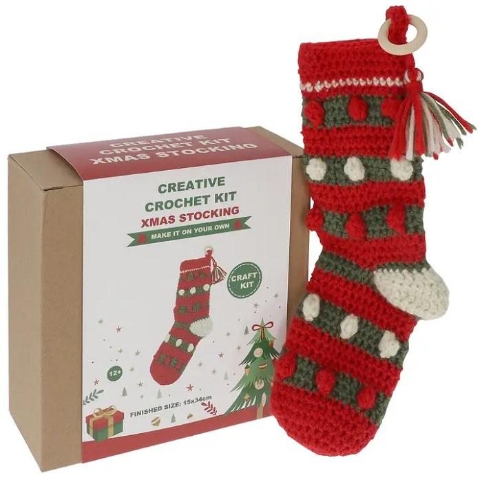 Xmas Stocking (Creative Crochet Kit)  by Christmas Arts and Crafts at Abbey's Bookshop, 