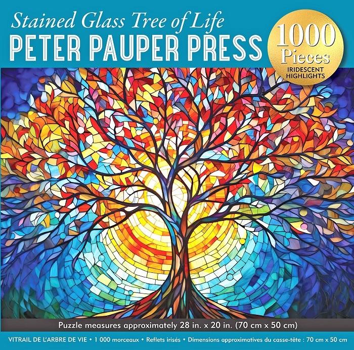 Stained Glass Tree of Life (Jigsaw Puzzle 1000 Piece)  by Peter Pauper Press at Abbey's Bookshop, 
