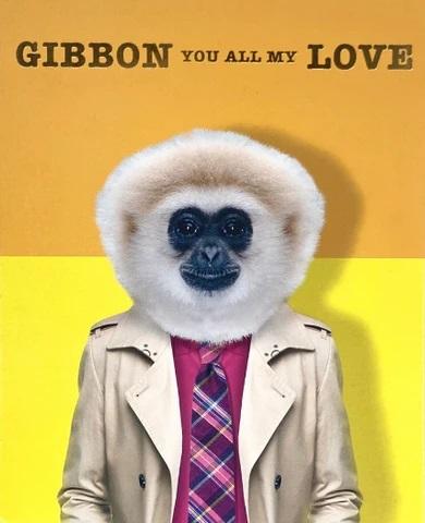 Gibbon You All My Love Greeting Card