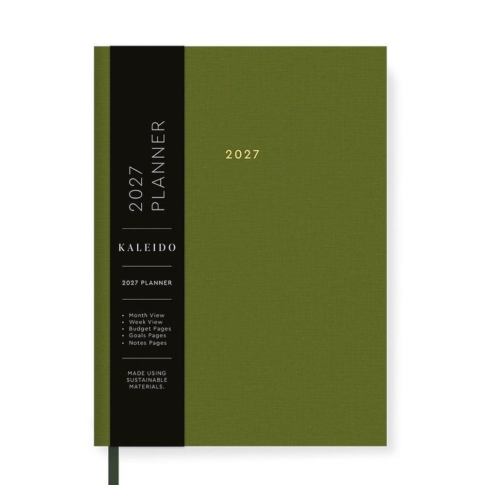 Olive Green 2027 Diary (A5 Week to a Double Page)