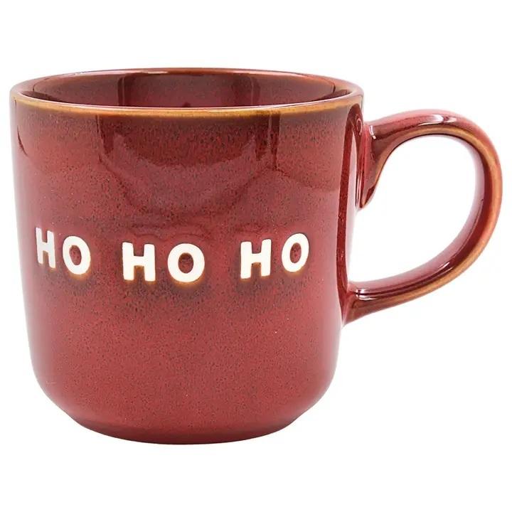 Ho Ho Ho Mug (Red Xmas Jolly)  by Mugs at Abbey's Bookshop, 
