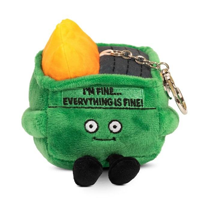 Im Fine Everything is Fine (Plush Dumpster Bag Charm)  by Punchkins at Abbey's Bookshop, 