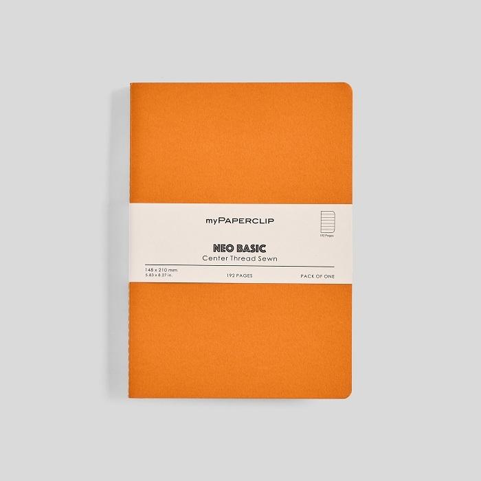 Neo Basic Series A5 (Orange Ruled)  by myPaperClip at Abbey's Bookshop, 