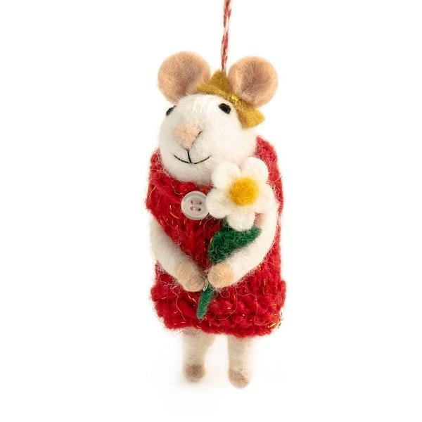 Mouse Melody (Handmade NZ Wool Felt Decoration)  by Vevoke at Abbey's Bookshop, 