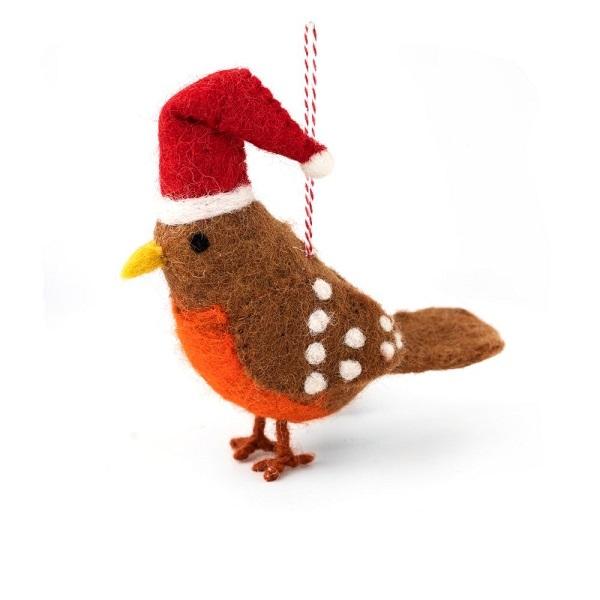 Chicken Charlie (Handmade NZ Wool Felt Decoration)  by Vevoke at Abbey's Bookshop, 