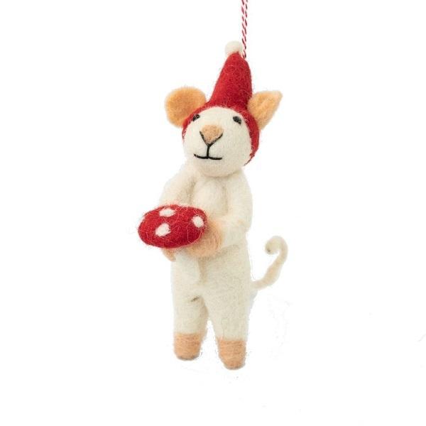 Mouse Max (Handmade NZ Wool Felt Decoration)  by Vevoke at Abbey's Bookshop, 
