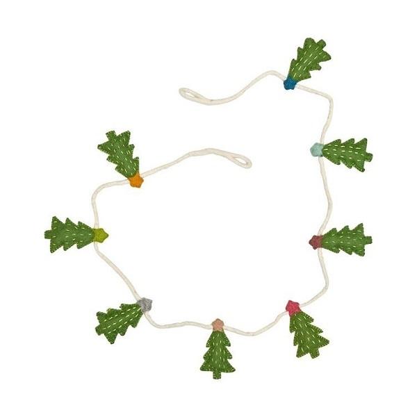 Christmas Tree Bunting (Handmade NZ Wool Felt Decoration)  by Vevoke at Abbey's Bookshop, 