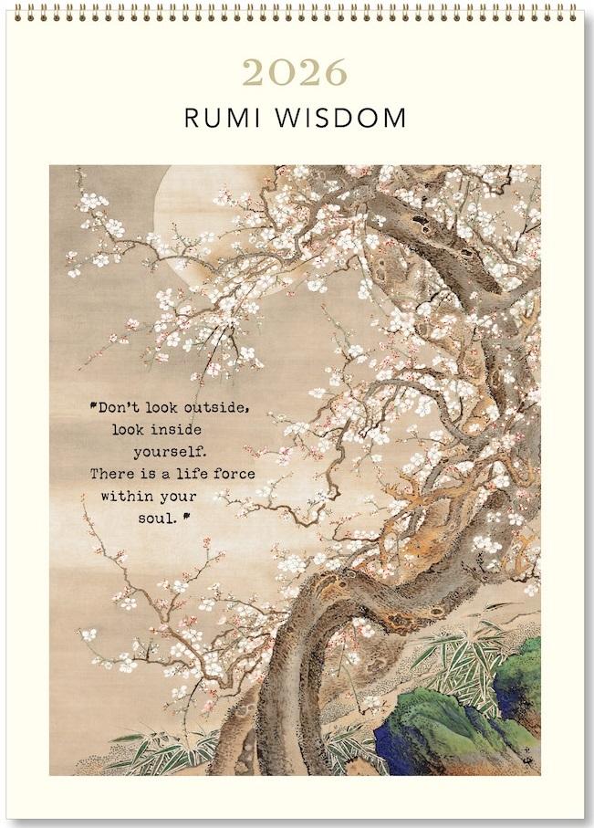 Rumi Wisdom 2026 Calendar (Medium 24 x 34cm)  by Vevoke at Abbey's Bookshop, 