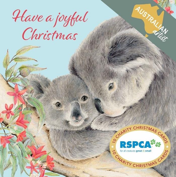 Joyful Koala (10 Charity Christmas Card Pack)  by Vevoke at Abbey's Bookshop, 