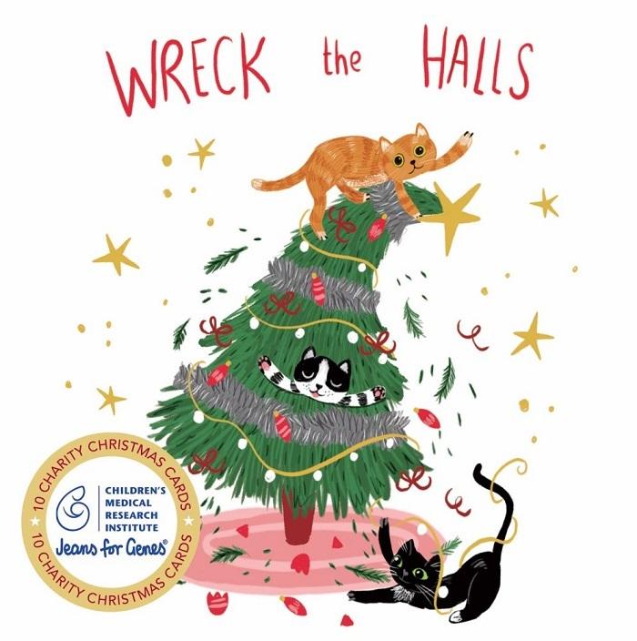 Wreck The Halls (10 Charity Christmas Card Pack)
