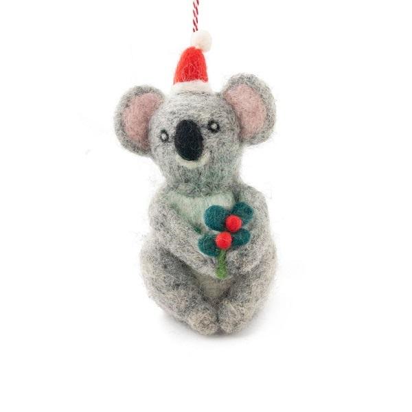 Koala Khloe (Handmade NZ Wool Felt Decoration)  by Vevoke at Abbey's Bookshop, 