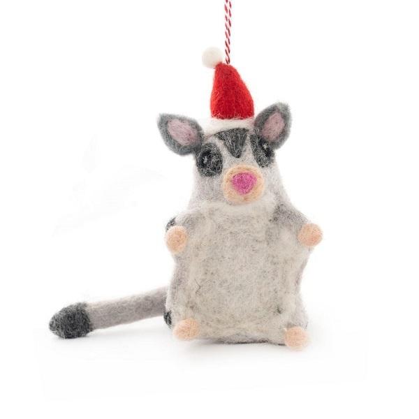 Sugar Glider Sarah (Handmade NZ Wool Felt Decoration)  by Vevoke at Abbey's Bookshop, 