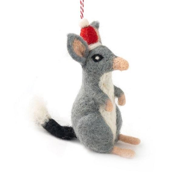 Bilby Beau (Handmade NZ Wool Felt Decoration)  by Vevoke at Abbey's Bookshop, 