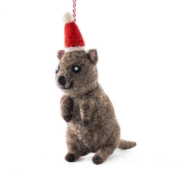 Quokka Queenie (Handmade NZ Wool Felt Decoration)  by Vevoke at Abbey's Bookshop, 