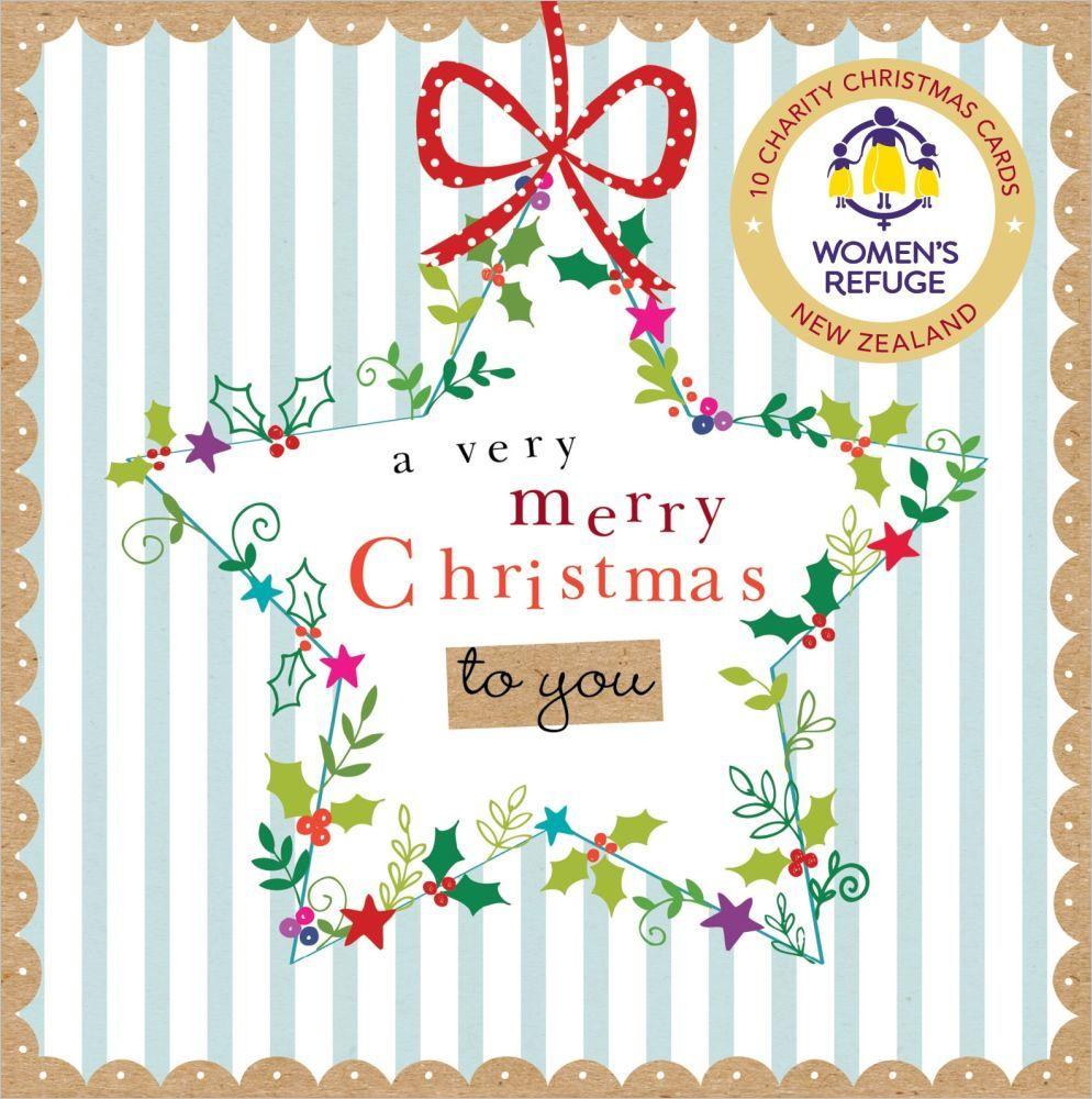 Star Wreath (10 Charity Christmas Card Pack)