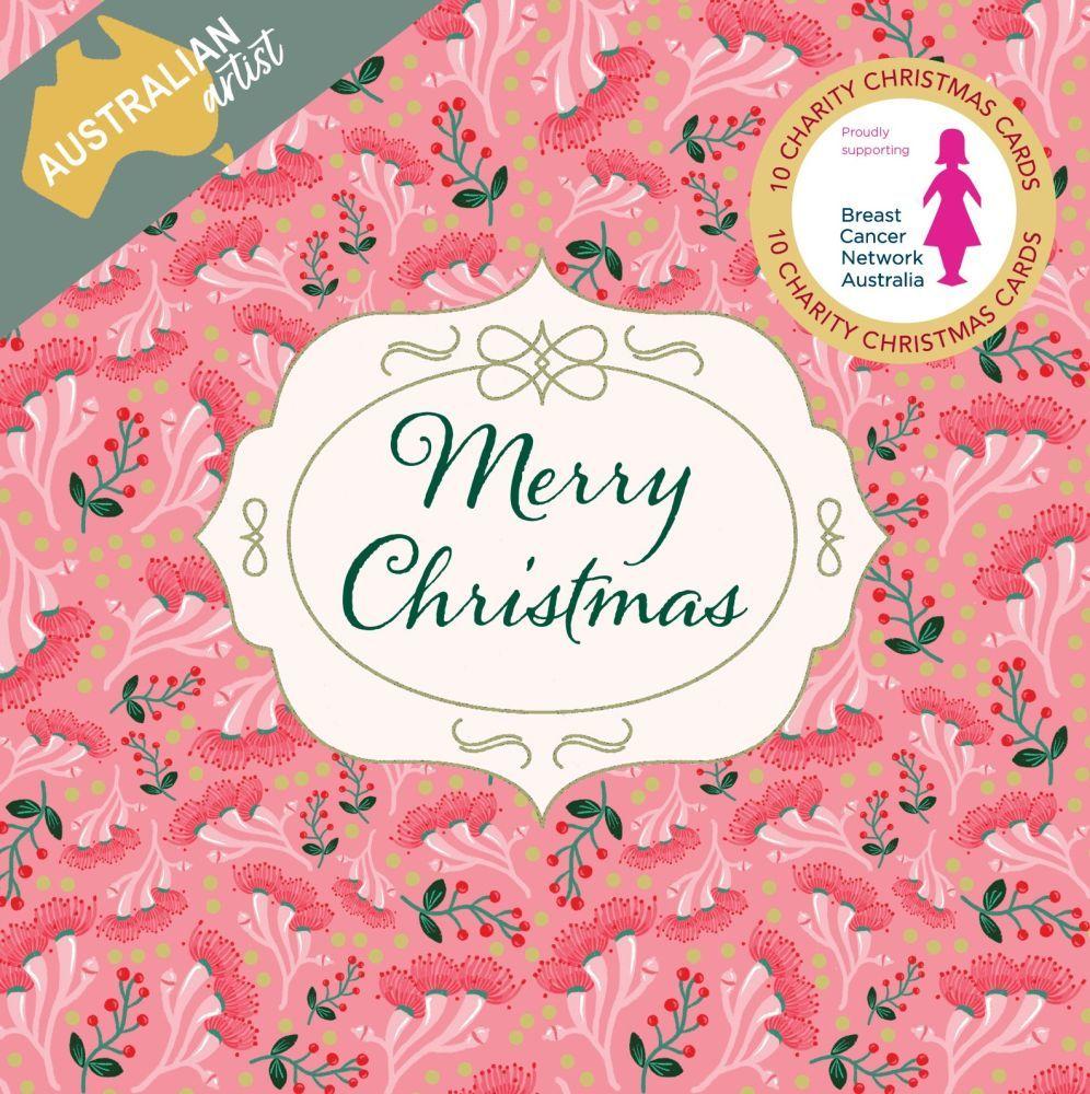 Vintage Pink Christmas (10 Charity Christmas Card Pack)