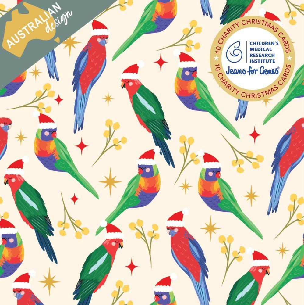 Rosella Santas (10 Charity Christmas Card Pack)