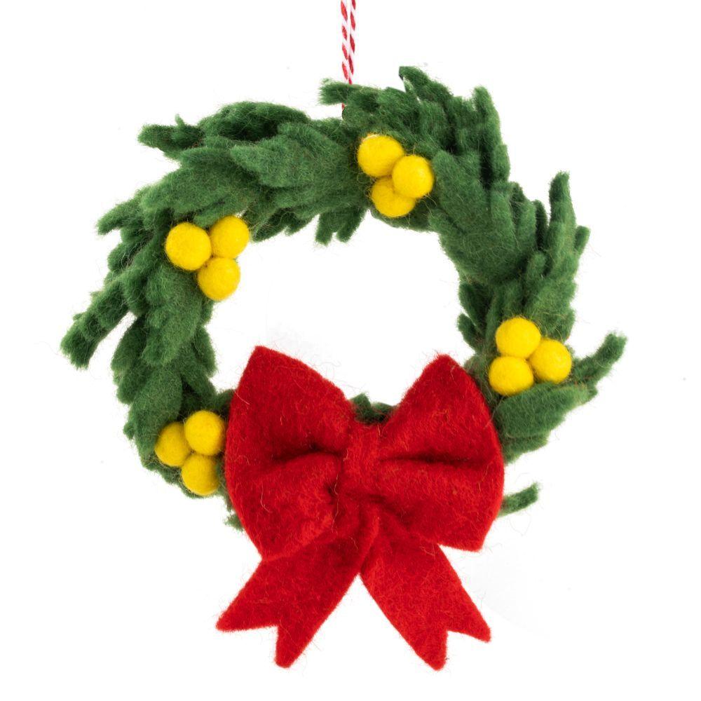 Wattle Wreath (Handmade NZ Wool Felt Weath)