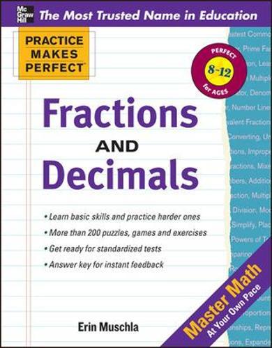 Practice Makes Perfect: Fractions, Decimals, and Percents  by Erin Muschla at Abbey's Bookshop, 