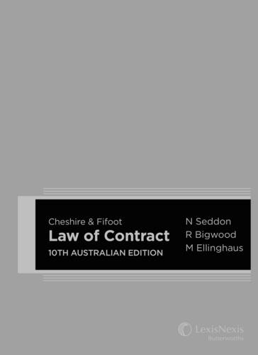 Cheshire & Fifoot Law of Contract, 10th Australian Edition