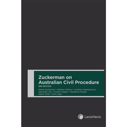Zuckerman on Australian Civil Procedure  by Adrian Zuckerman at Abbey's Bookshop, 