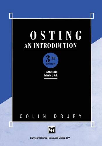 Costing: An introduction Teachers’ Manual  by Colin Drury at Abbey's Bookshop, 