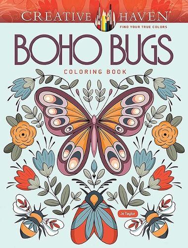 Creative Haven Boho Bugs Coloring Book  by Jo Taylor at Abbey's Bookshop, 