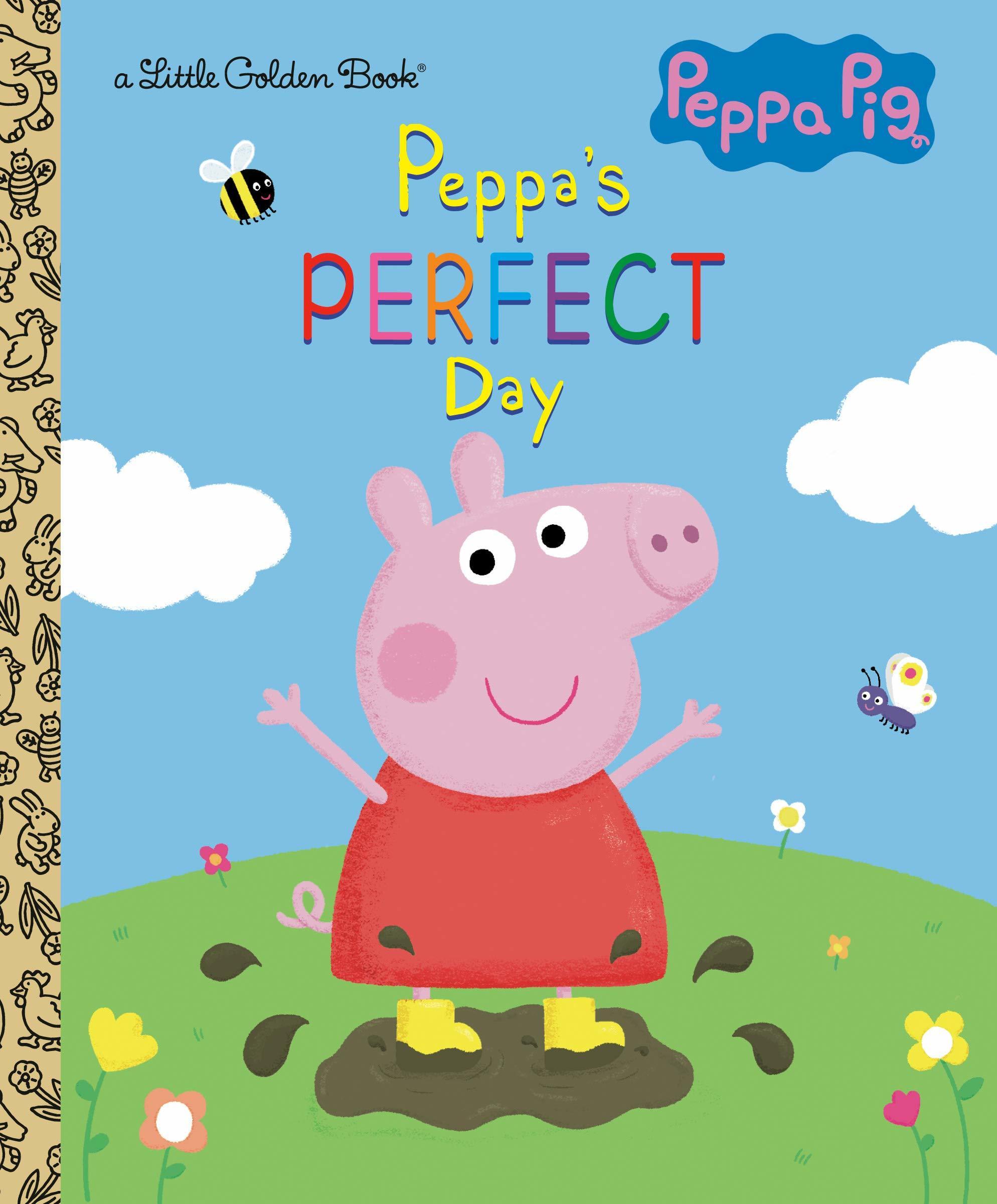 Peppas Perfect Day (Peppa Pig) (Little Golden Book)  by Courtney Carbone at Abbey's Bookshop, 