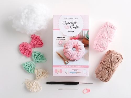 Crochet Café Amigurumi Kit Donut: Everything You Need Is Included: 100%-Cotton Yarn, Crochet Hook, Stitch Marker, Tapestry Needle, Fiberfill, Step-by-Step Leaflet, and Exclusive Instruction Videos; Beginner Friendly!  by Better Day Books at Abbey's Bookshop, 