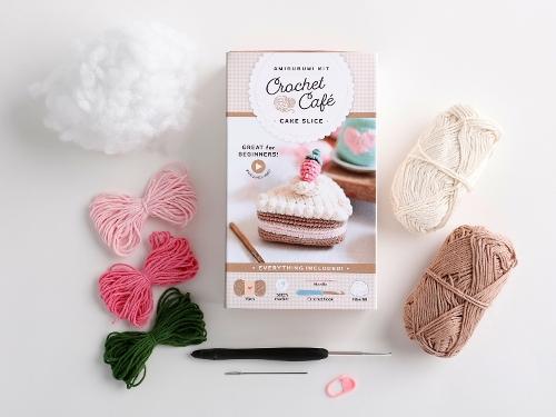 Crochet Café Amigurumi Kit Cake Slice: Everything You Need Is Included: 100%-Cotton Yarn, Crochet Hook, Stitch Marker, Tapestry Needle, Fiberfill, Step-by-Step Leaflet, and Exclusive Instruction Videos; Beginner Friendly!  by Better Day Books at Abbey's Bookshop, 