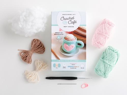 Crochet Café Amigurumi Kit Hot Cocoa: Everything You Need Is Included: 100%-Cotton Yarn, Crochet Hook, Stitch Marker, Tapestry Needle, Fiberfill, Step-by-Step Leaflet, and Exclusive Instruction Videos; Beginner Friendly!  by Better Day Books at Abbey's Bookshop, 