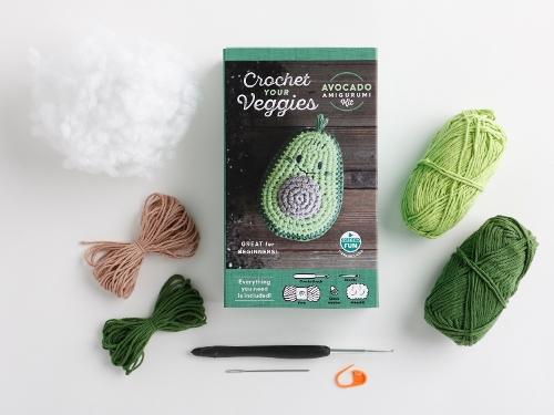 Crochet Your Veggies Amigurumi Kit Avocado: Everything You Need Is Included: 100%-Cotton Yarn, Crochet Hook, Stitch Marker, Tapestry Needle, Fiberfill, Step-by-Step Leaflet, and Exclusive Instruction Videos; Beginner Friendly!  by Schiffer Publishing, Ltd. at Abbey's Bookshop, 