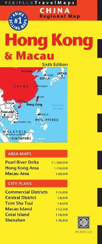 Hong Kong & Macau Travel Map Sixth Edition  by Periplus Editions at Abbey's Bookshop, 