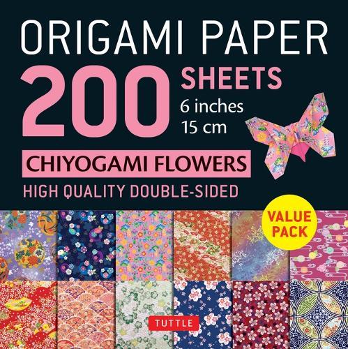 Origami Paper 200 Sheets Chiyogami Flowers 6 (15 CM): Tuttle Origami Paper