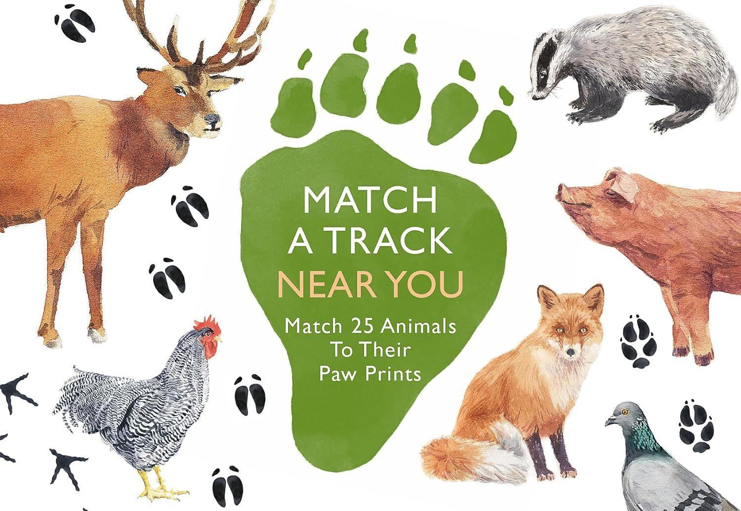 Match a Track Near You (Match 25 Animals To Their Paw Prints)