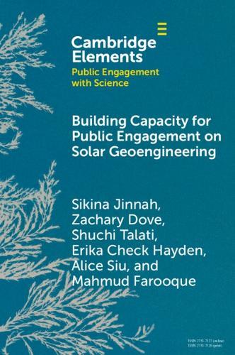Building Capacity for Public Engagement on Solar Geoengineering  by Sikina Jinnah (UC Santa Cruz) at Abbey's Bookshop, 