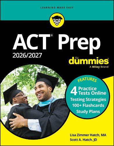 ACT Prep 2026/2027 For Dummies: Book + 4 PracticeTests & 100+ Flashcards Online  by Lisa Zimmer Hatch at Abbey's Bookshop, 