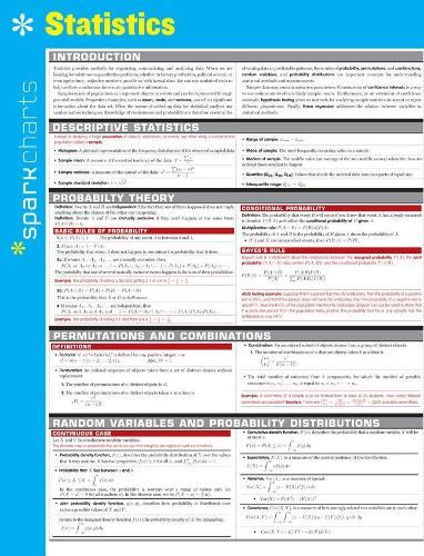 Statistics SparkCharts  by SparkNotes at Abbey's Bookshop, 