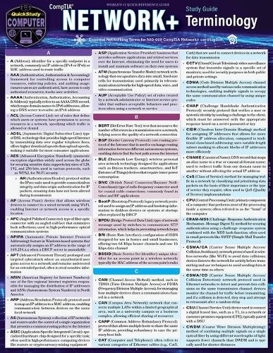 Comptia(r) Network+ Terminology: A Quickstudy Laminated Reference Guide  by George Antoniou, PhD at Abbey's Bookshop, 