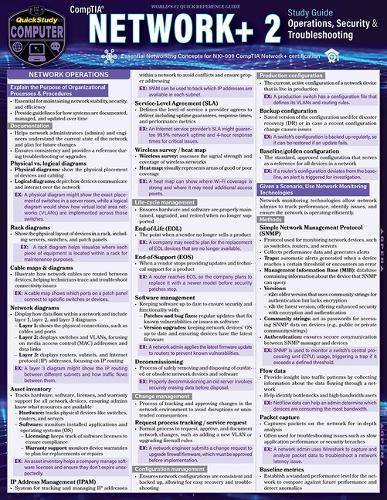 Comptia Network+ 2 - Operations, Security & Troubleshooting Study Guide: A Quickstudy Laminated Reference  by George Antoniou, PhD at Abbey's Bookshop, 