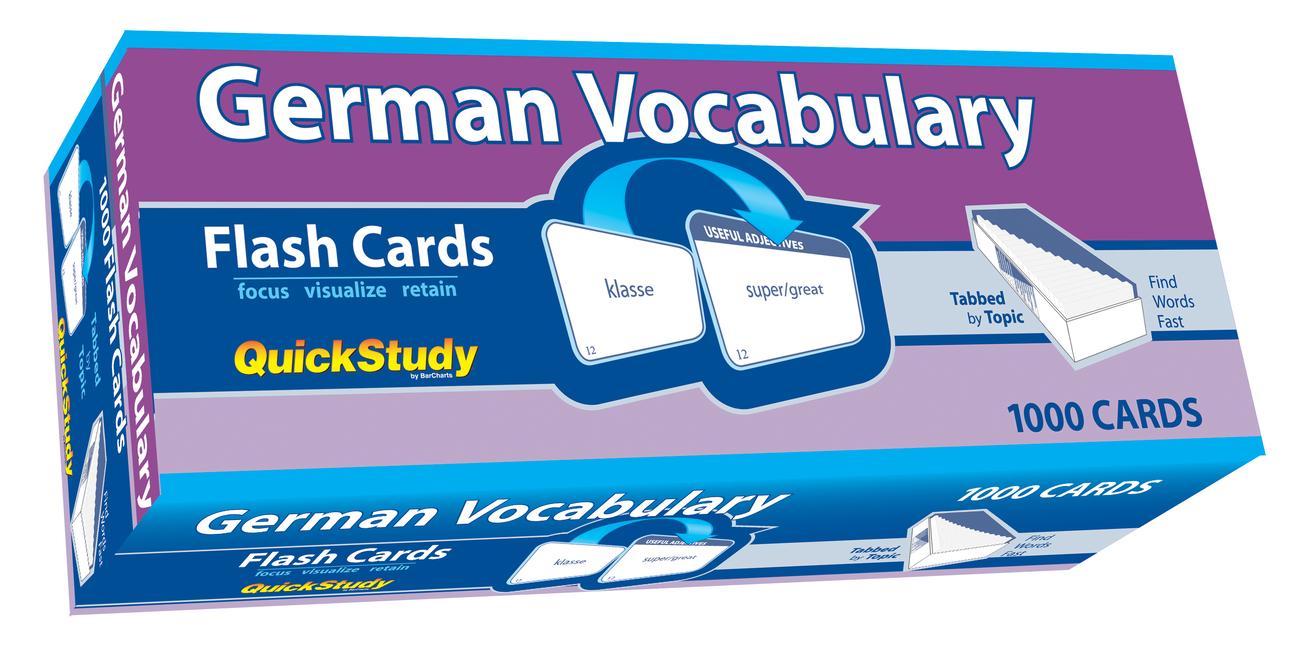 German Vocabulary 1000 Flash Cards