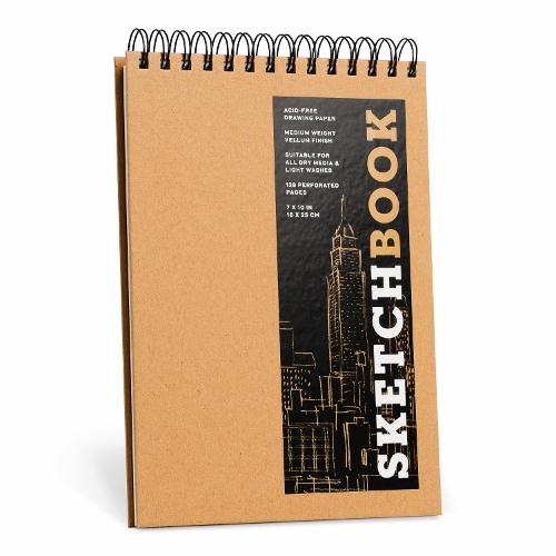 Sketchbook (basic medium spiral fliptop landscape Kraft)  by Union Square & Co. at Abbey's Bookshop, 